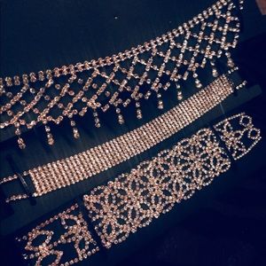 Diamond choker necklace, $10 a piece.
